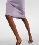 Saint Laurent Knitted high-rise pencil skirt