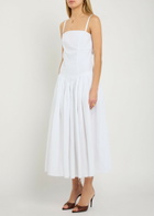 Gabriela Hearst Oriana Linen Midi Dress White