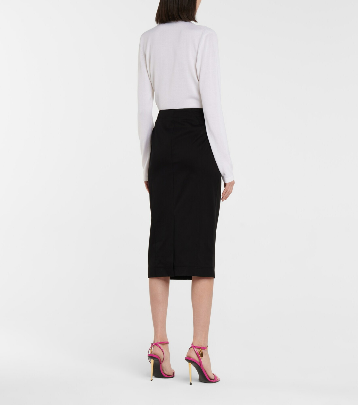 Tom Ford - Mid-rise cotton pencil skirt TOM FORD