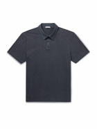 James Perse - Cotton-Jersey Polo Shirt - Blue