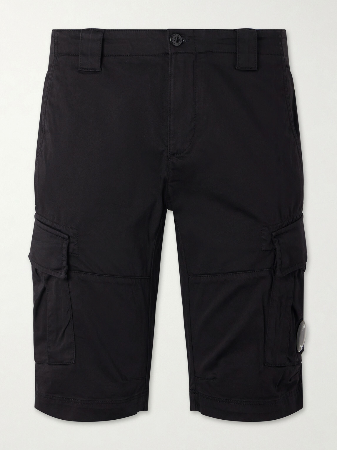 C.P. Company - Straight-Leg Cotton-Blend Cargo Shorts - Black
