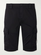 C.P. Company - Straight-Leg Cotton-Blend Cargo Shorts - Black
