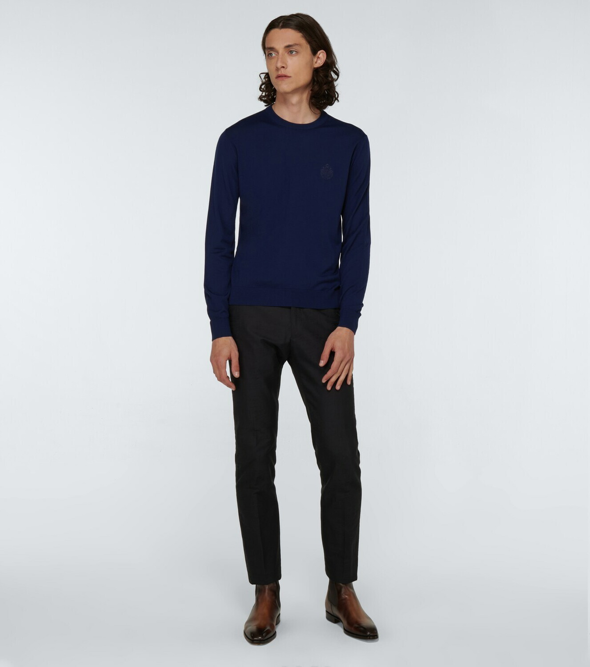 Berluti Wool sweater with embroidered crest