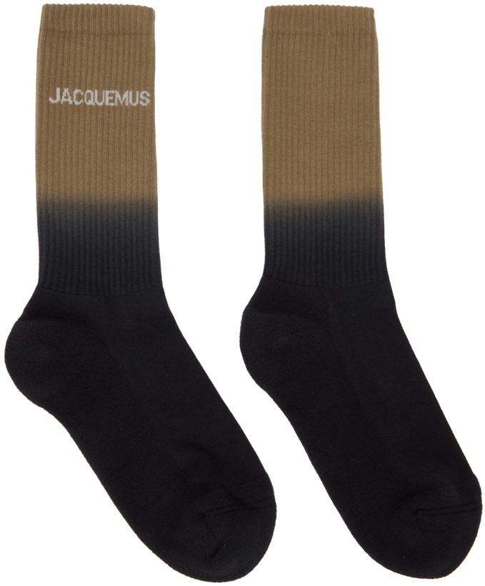 Photo: Jacquemus Brown & Black Le Papier 'Les Chaussettes Moisson' Socks