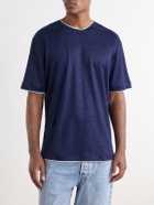 Eleventy - Linen T-Shirt - Blue