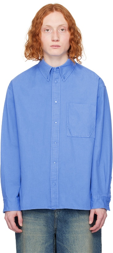 Photo: Solid Homme Blue Patch Pocket Shirt