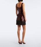 Là Fuori Embellished floral minidress