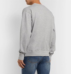 Isabel Marant - Mike Logo-Flocked Mélange Fleece-Back Cotton-Blend Jersey Sweatshirt - Gray