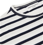 Officine Generale - Striped Cotton-Jersey T-Shirt - Blue