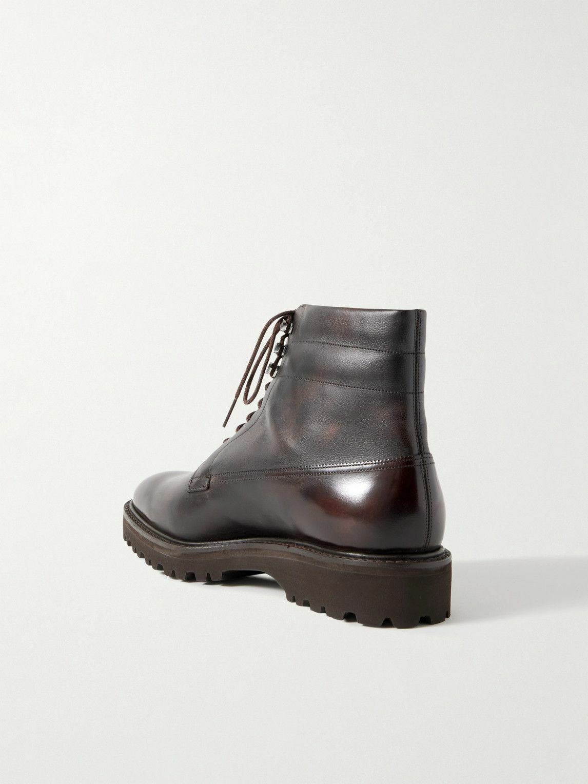 John Lobb - Alder Burnished-Leather Boots - Brown