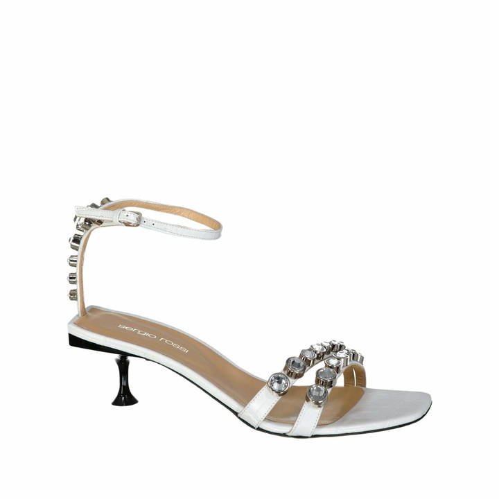 Photo: Sergio Rossi Leather Crystal Sandals