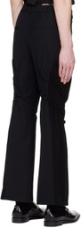 PONDER.ER Black Smocked Trousers