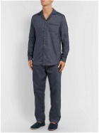 Desmond & Dempsey - Brushed Cotton-Twill Pyjama Shirt - Blue
