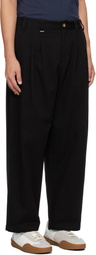 Metalwood Studio Black Elastic Waist Baggy Trousers