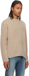 Solid Homme Beige Vented Sweater