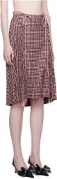 Nodress Pink Pleated Midi Skirt