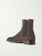 SAINT LAURENT - Aurelien Suede Boots - Brown