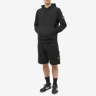 Stone Island Men's Garment Dyed Popover Hoody in Black