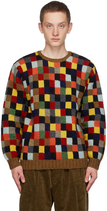 Photo: BEAMS PLUS Multicolor Check Sweater