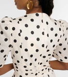 Zimmermann Polka-dot linen midi dress