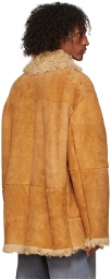 Acne Studios Orange Shearling Jacket