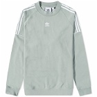 Adidas Men's Essential Crew Sweat in Silver Green