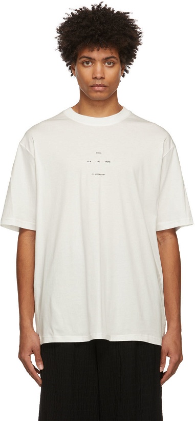 Photo: Song for the Mute White Logo Oversized T-Shirt