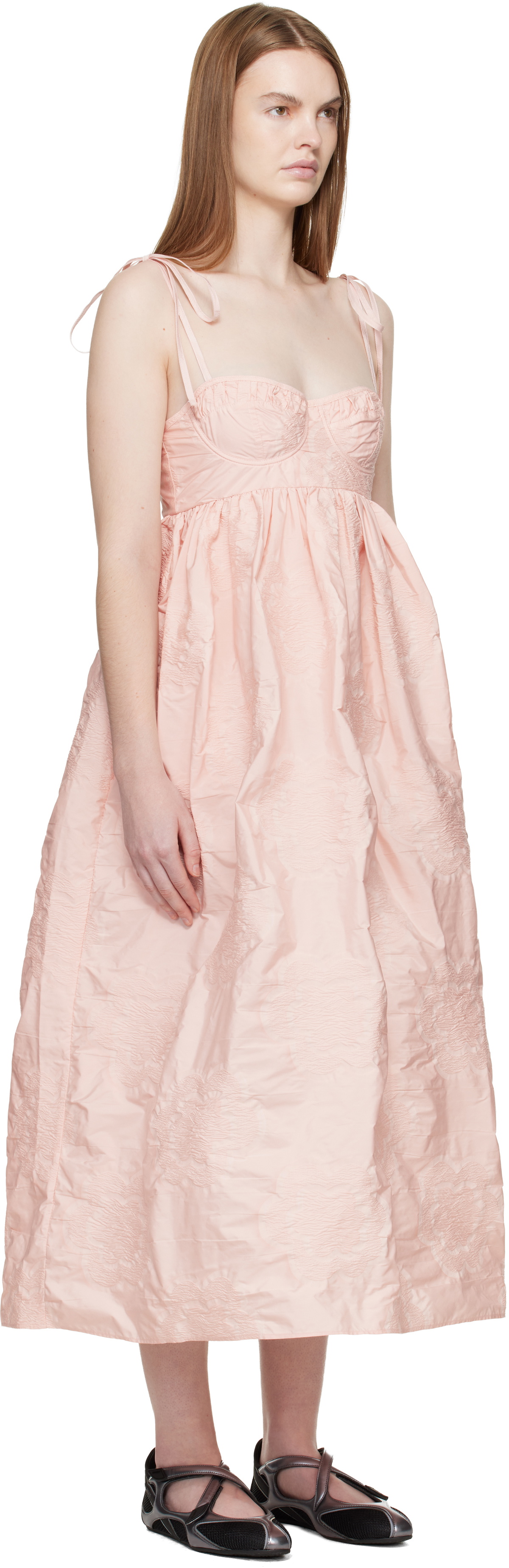 Cecilie Bahnsen Pink CBalena Midi Dress