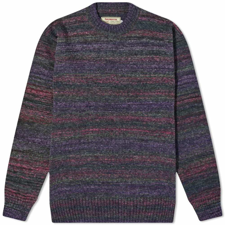 Photo: Anonymous Ism Men's Splash Crew Neck Knit in Charcoal