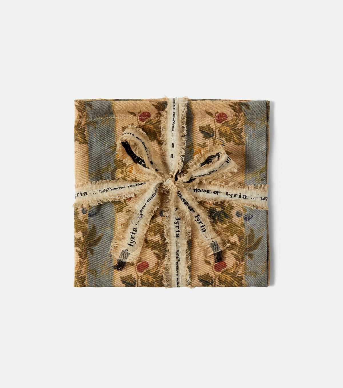 The House of Lyria Banksia set of 2 floral linen napkins