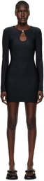 Ksubi Black Charmed Keyhole Minidress