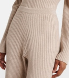 Jardin des Orangers Ribbed-knit cotton and cashmere sweatpants