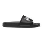 Palm Angels Black Logo Pool Slides