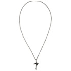 Dsquared2 Silver Roses Cross Necklace