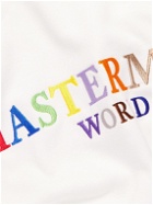 Mastermind World - Logo-Embroidered Cotton-Jersey Hoodie - White
