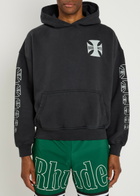 Rhude Rhude Boys Hooded Cotton Sweatshirt Black