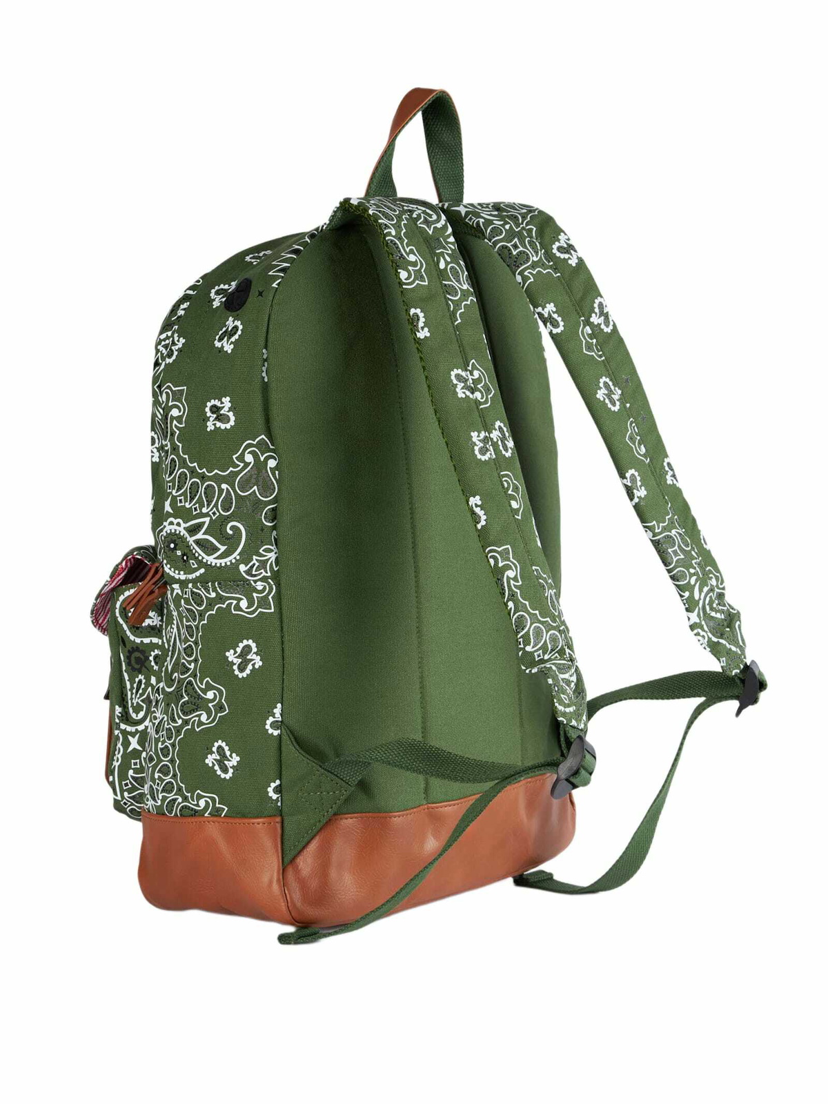 MC2 Saint Barth Canvas Backpack Cody With Green Bandanna Print