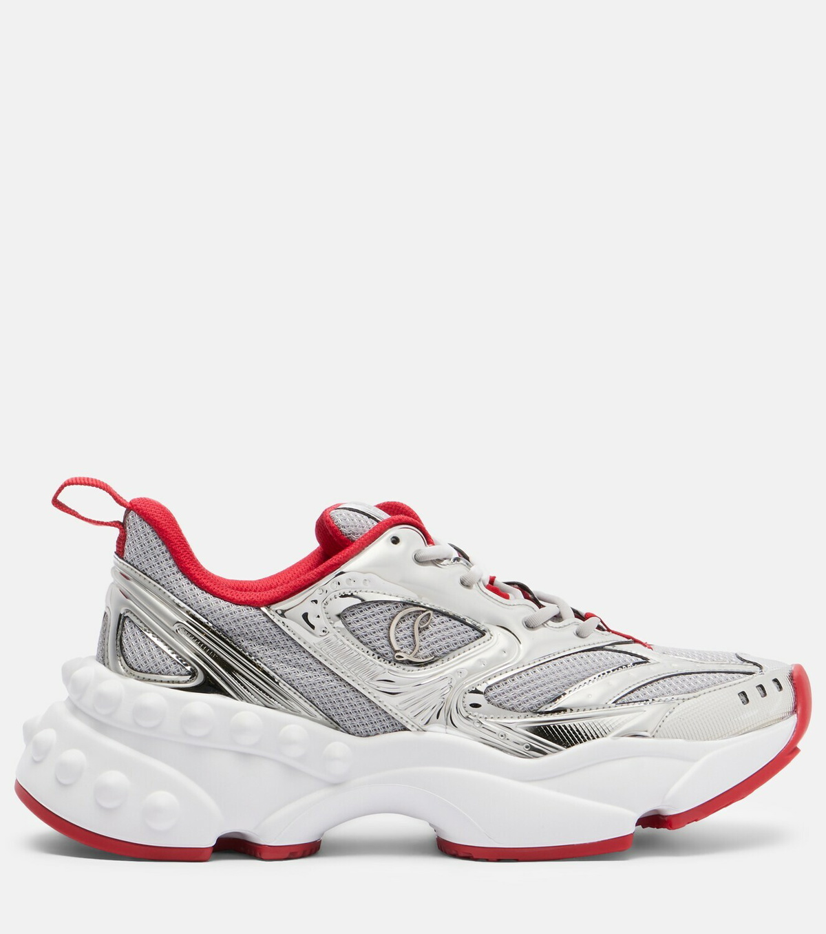 Christian Louboutin So Flo leather-trimmed sneakers