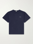 SECOND / LAYER - Printed Cotton-Jersey T-Shirt - Blue