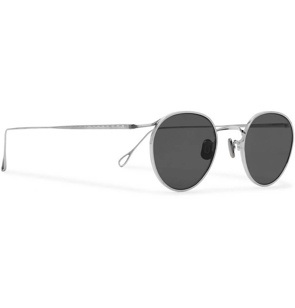 Eyevan 7285 - Round-Frame Titanium Sunglasses - Silver Eyevan 7285