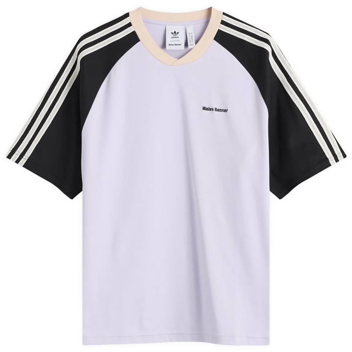 Photo: Adidas Men's x Wales Bonner Cali T-Shirt in Purple Tint/Black