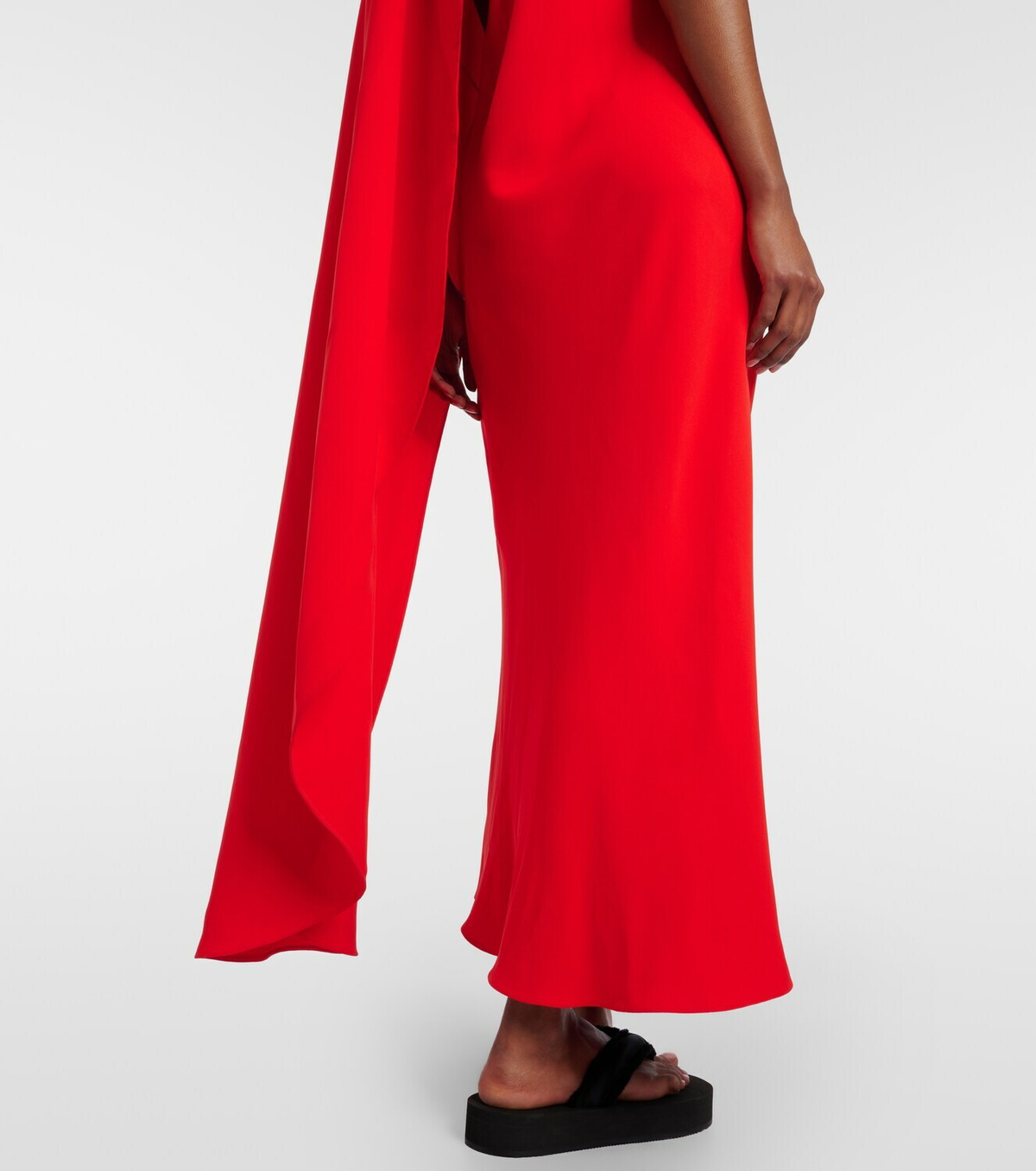 Balenciaga Open-back caped gown
