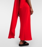 Balenciaga Open-back caped gown