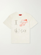 424 - I Love 424 Printed Cotton-Jersey T-Shirt - Neutrals