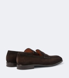Santoni Gregor suede penny loafers