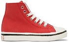 Marni Kids Red Canvas High Sneakers