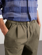 Folk - Straight-Leg Cotton-Blend Ripstop Trousers - Green