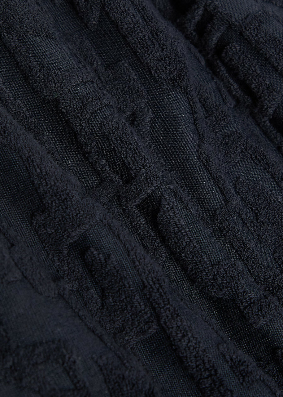 Raith Fausto Flocked-pattern Terry Shorts Navy