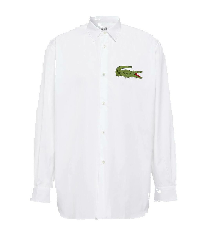 Photo: Comme des Garçons Shirt x Lacoste logo cotton poplin shirt