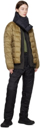 TAION Beige High Neck Down Jacket